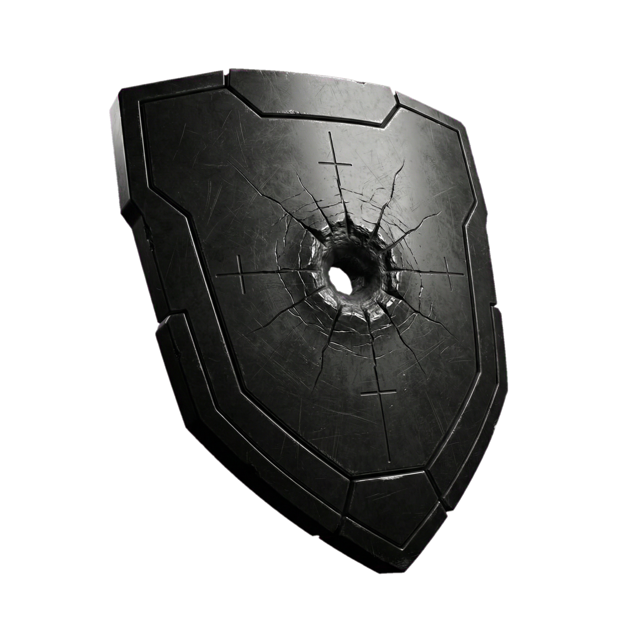 Bulletproof shield representing member protection